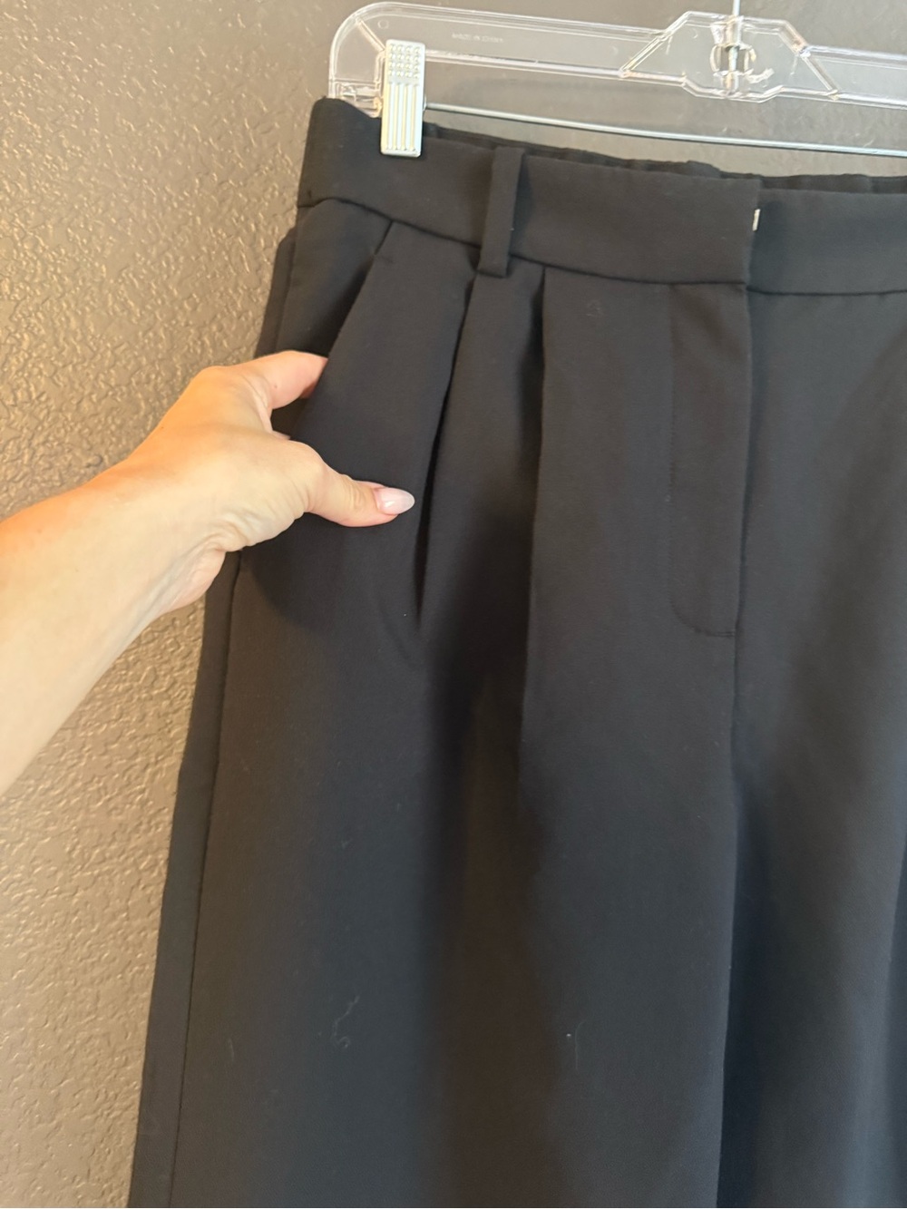 ABERCROMBIE • A&F Sloane Tailored wide leg pants trousers - black 29 short - Picture 5 of 8
